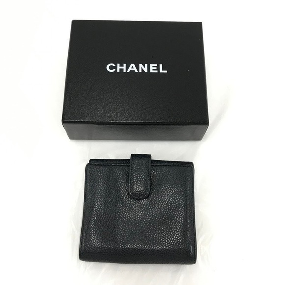 CHANEL Tri-fold wallet caviar leather - Picture 2 of 16